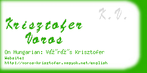 krisztofer voros business card